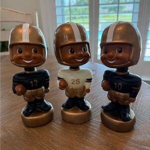 Set of three New Orleans Saints Football Players bobbleheads Figurines